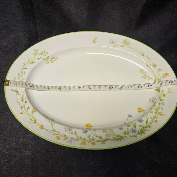 Reverie Noritake Ivory China Large Spring Floral Trim Serving Plate Platter 7191 - Picture 8 of 10